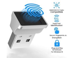USB Vingerafdruklezer geschikt voor Windows 7/8/10/11 – Geavanceerde Biometrische Beveiliging voor Snelle en Veilige Toegang tot Laptop en PC zonder Wachtwoorden