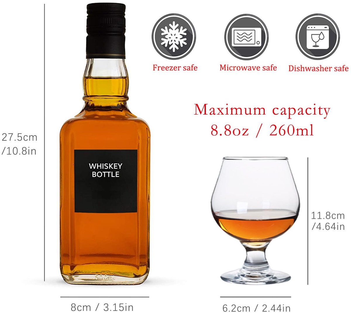Shot glazen set 6-pack zware basis - 8.8 oz/260ml - stevig en perfect voor feestjes - ShopVlot