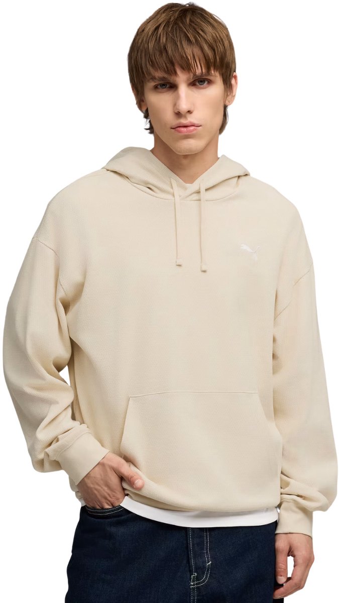 Puma ESS Elevated Relaxed Hoodie Heren 2XL Beige