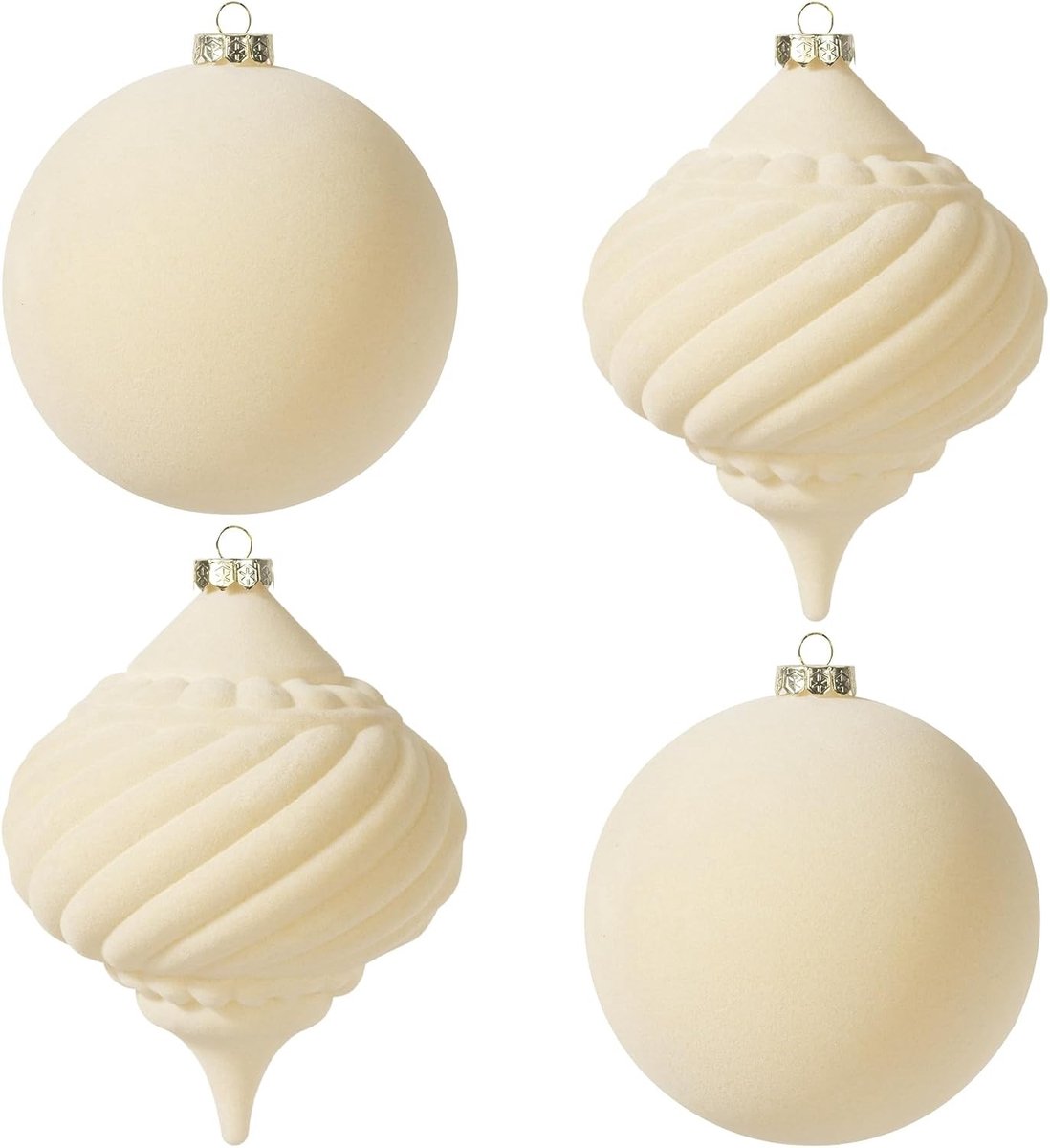 Kerstballen - Fluweel - 15 cm - Kunststof - Voor Kerstboomversiering