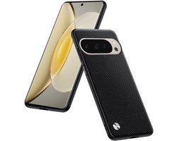 HULLIN Mobile Phone Case Compatible with Google Pixel 9 Pro (6.3 Inch) PU Leather Protective Case - kevlar - ShopVlot