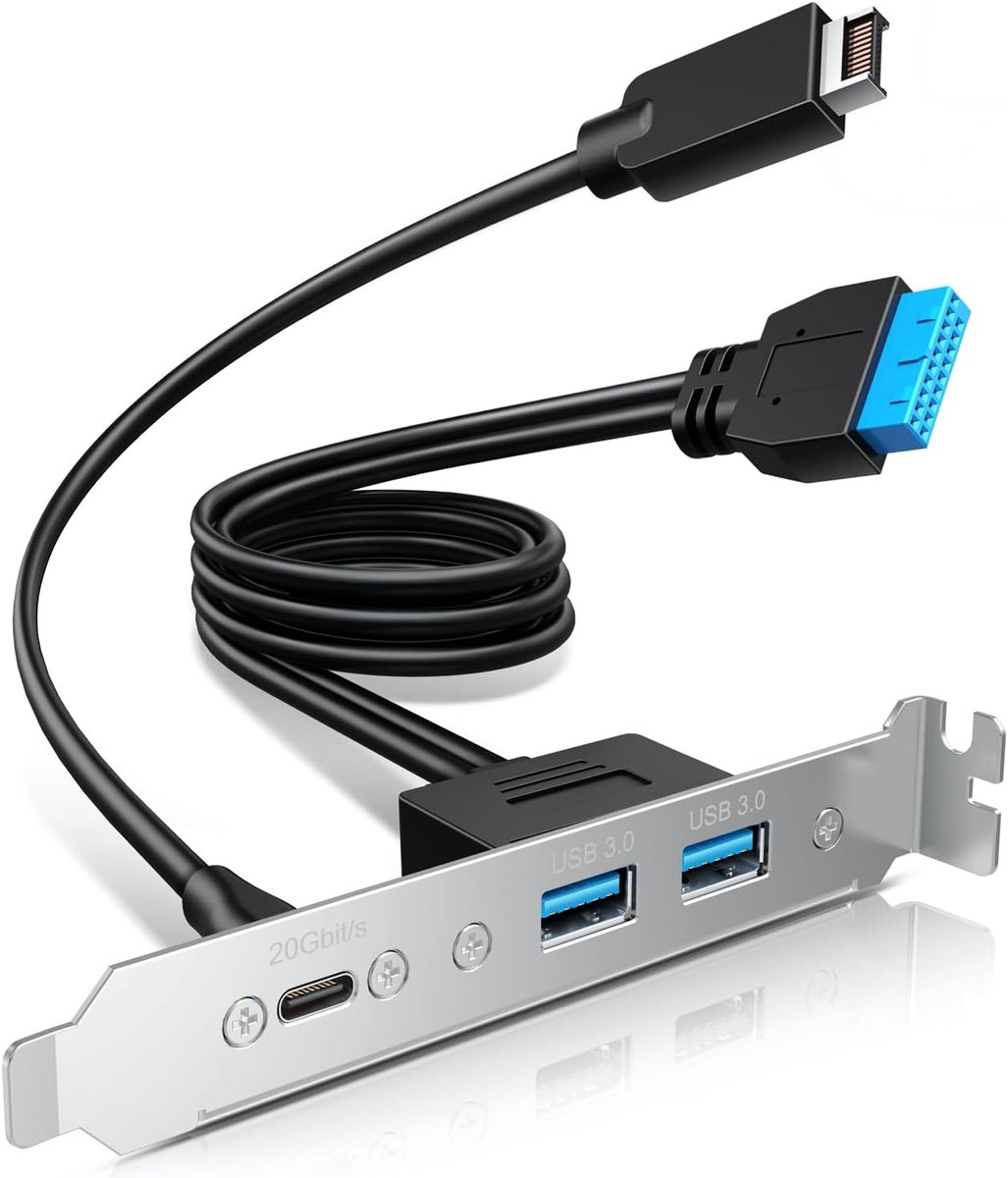 USB3.2 Gen2x2 C Front Panel Adapter - 20Gbps Snelheid - PCIe Beugel - Ideaal voor Gaming - ShopVlot