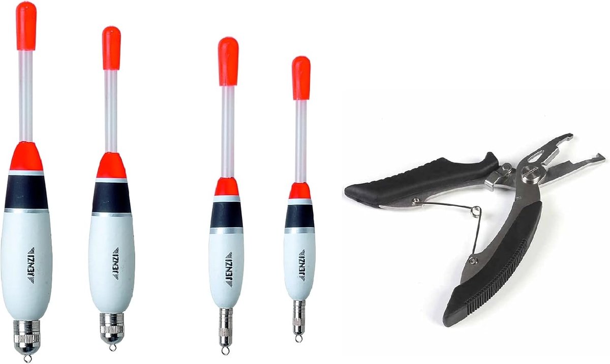 blntackle76 Jenzi Set van 4 dobbers met wisselgewichten (5-19 gr) vissen + gratis visschaar - ShopVlot
