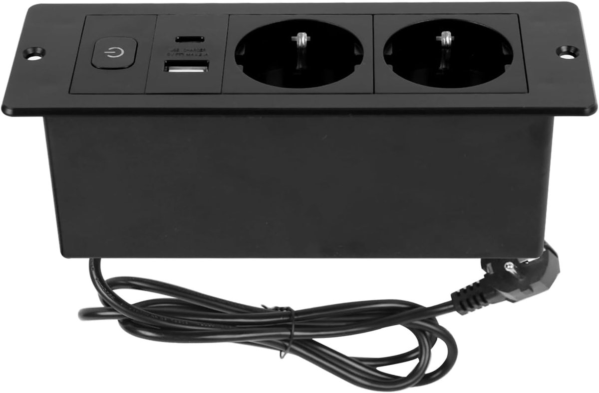 Tabletop, Recessed Socket, 2-Way Table Socket with USB & Type C, Multiple Socket, Flush Socket, Desk, Socket for - ShopVlot