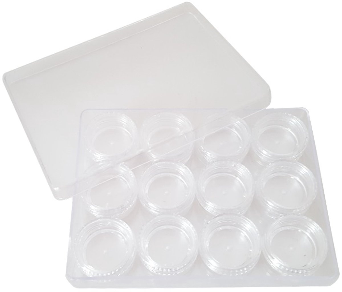 12x Potjes 5ml voor Nail Art & Cosmetica - Handige Opbergdoosjes