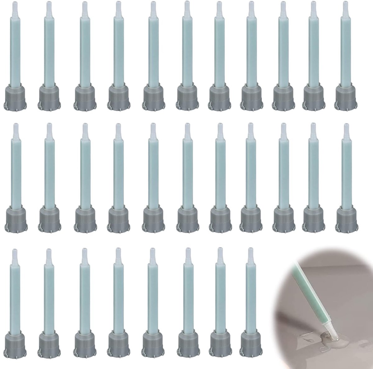 30 pieces static mixing nozzles, 1:1, mixing nozzles, static mixing nozzle, mixing nozzle, mixing nozzle, mixing - ShopVlot