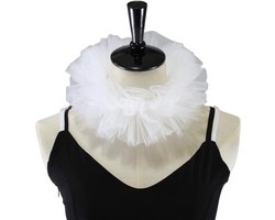 TSBB CWomen Tulle Fluffy Ruffled Fake Collar Layered Mesh Cosplay Costume Clown Choker - ShopVlot
