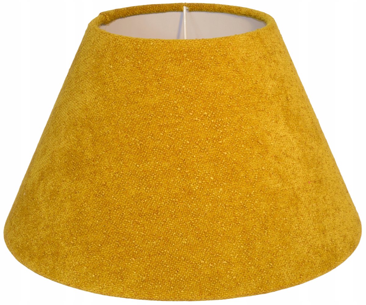 Klassieke Lampenkap Kegel E27 Boucle Honing Geel 15x31x18cm