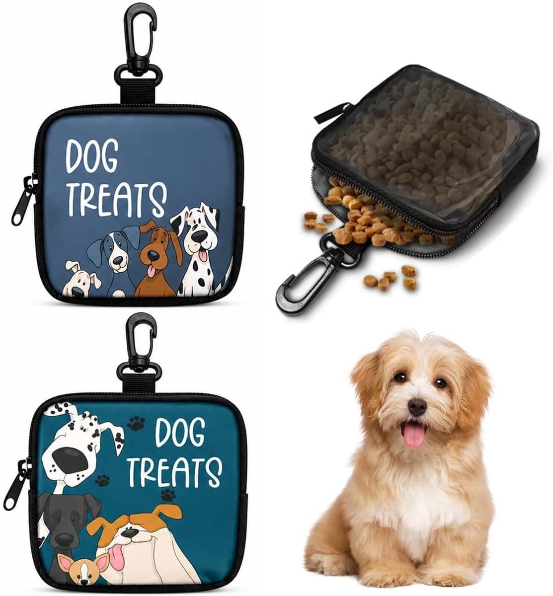 Snoepzakjes voor honden, snacks en lekkernijen voor huisdieren, gemaakt van duurzaam polyester, voor training - ShopVlot
