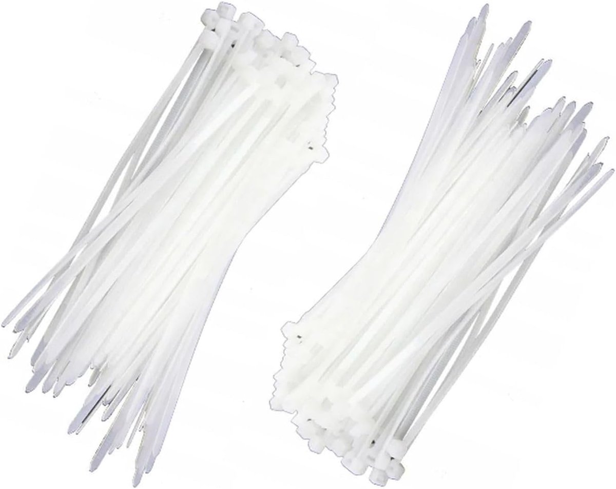 Auto-schmuck 200 Pieces Cable Ties UV Resistant Temperature Resistant Chemical Resistance (200 x 2.5 mm, Transparent) - ShopVlot