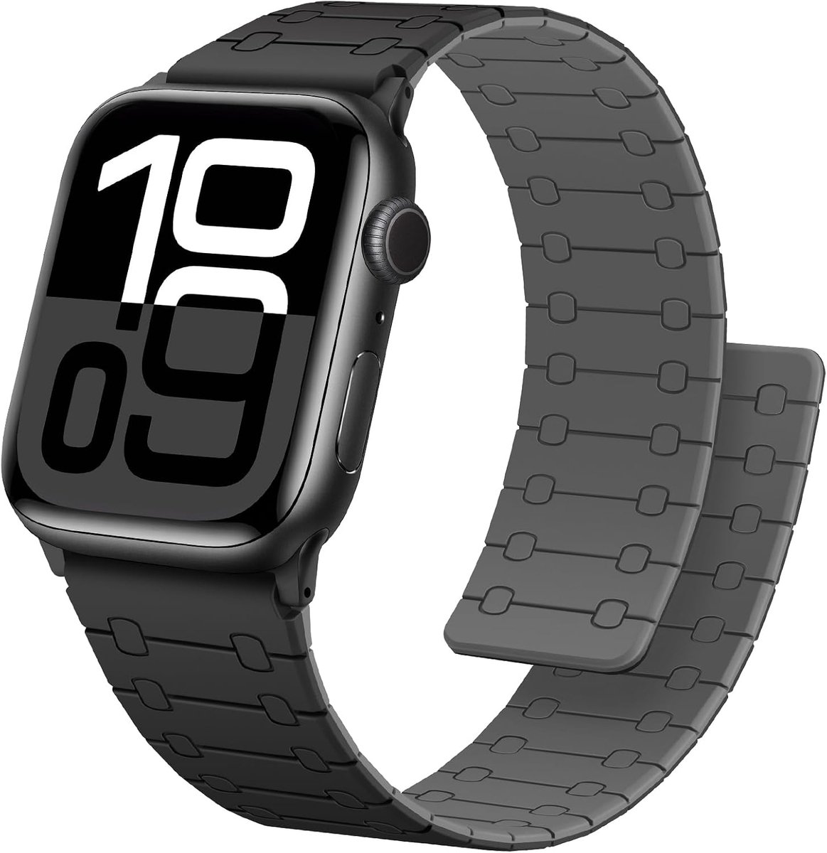 Anlinser Compatibel met Apple Watch armband 49 mm 46 mm 45 mm 44 mm 42 mm 41 mm 40 mm 38 mm, dubbelzijdige magnetische - ShopVlot