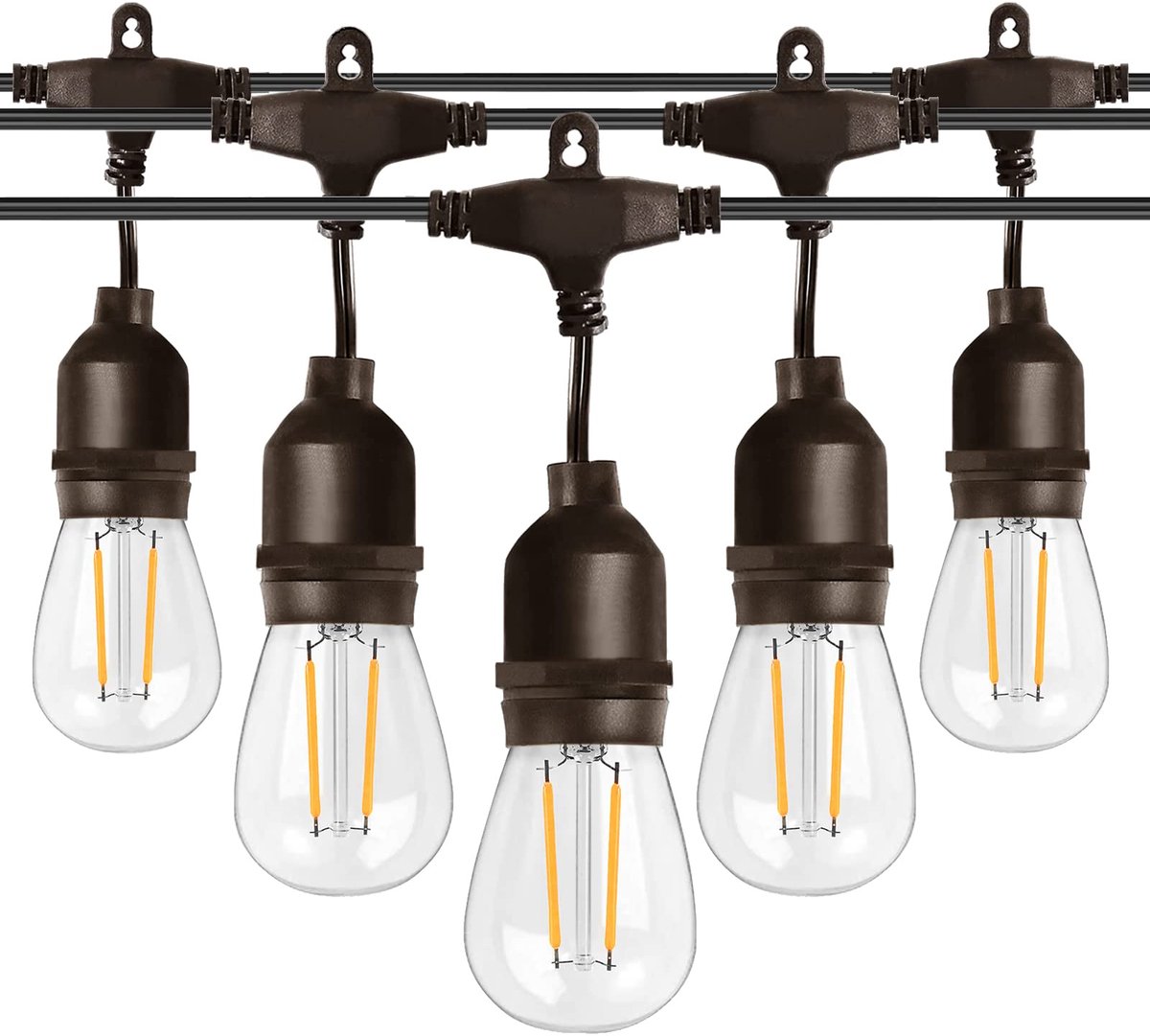 Tuin String Lights 49FT - 16 Stks 2W S14 LED E27 - 2700K Warm Wit - Ideaal voor feestelijke buitenverlichting - ShopVlot