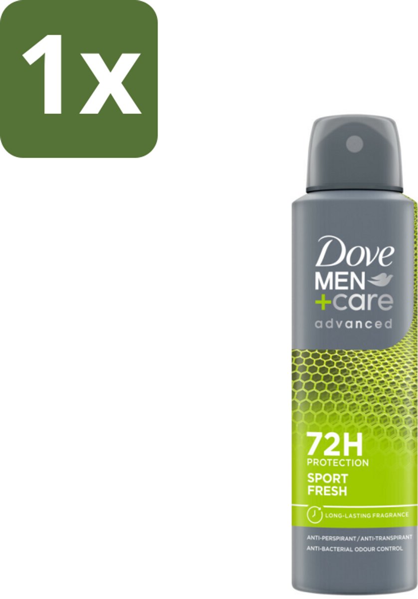 1 x Dove Men+Care Deodorant Spray - Sport Fresh - 150 ml - Sport Deodorant - Anti-transpirant - Zweetbestrijding - Frisheid - Geur