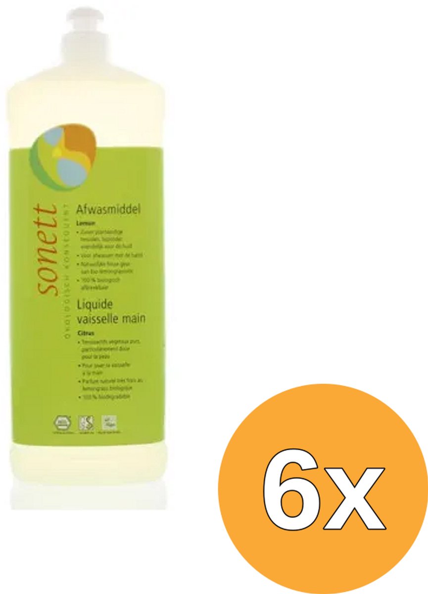 6x Sonett Afwasmiddel (1000 ml)