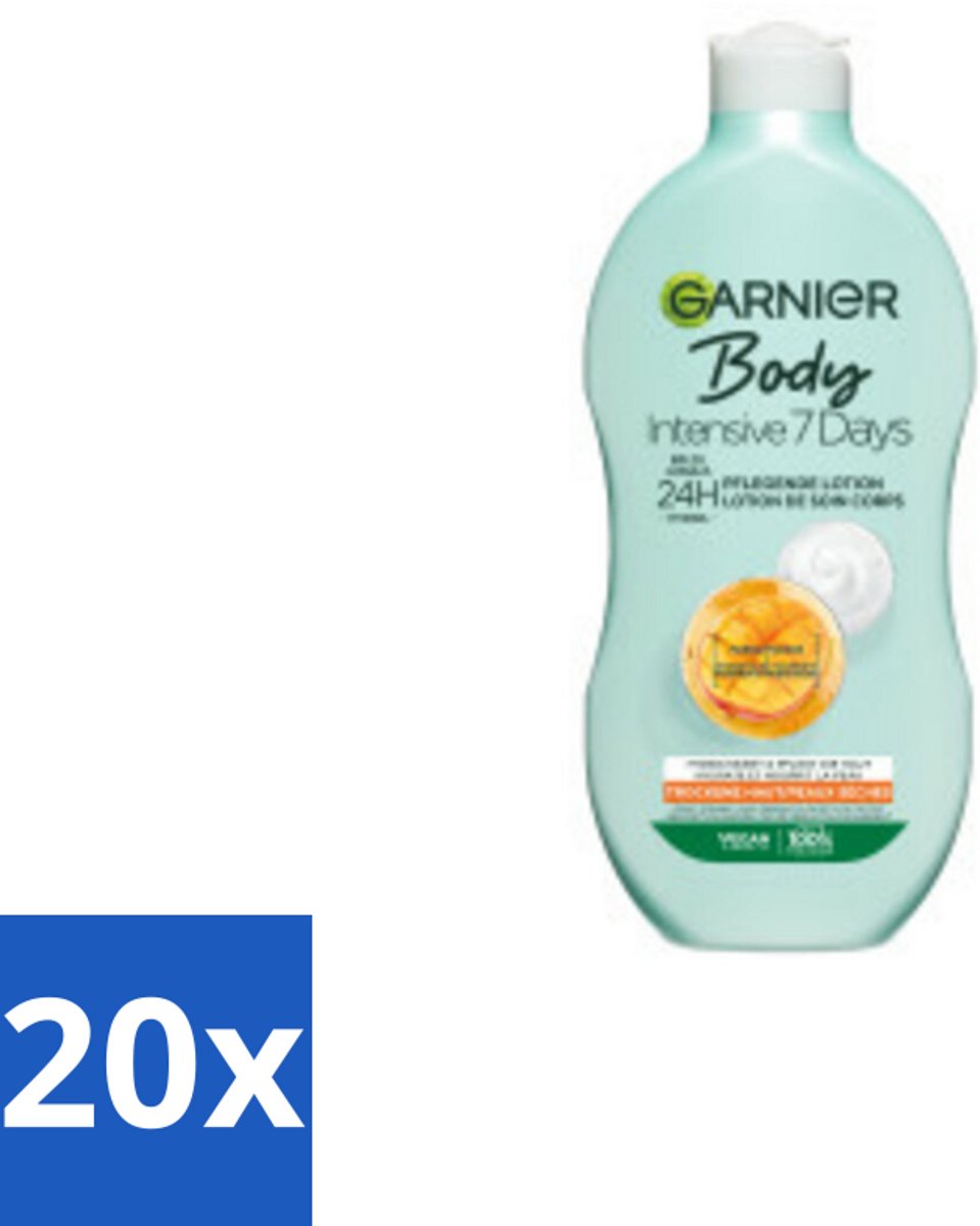 Garnier - Body - Bodylotion - Intensive 7 Days - Verzorgend - Mango-extract & Probiotica - 400 ml - Bulkverpakking - 20 stuks