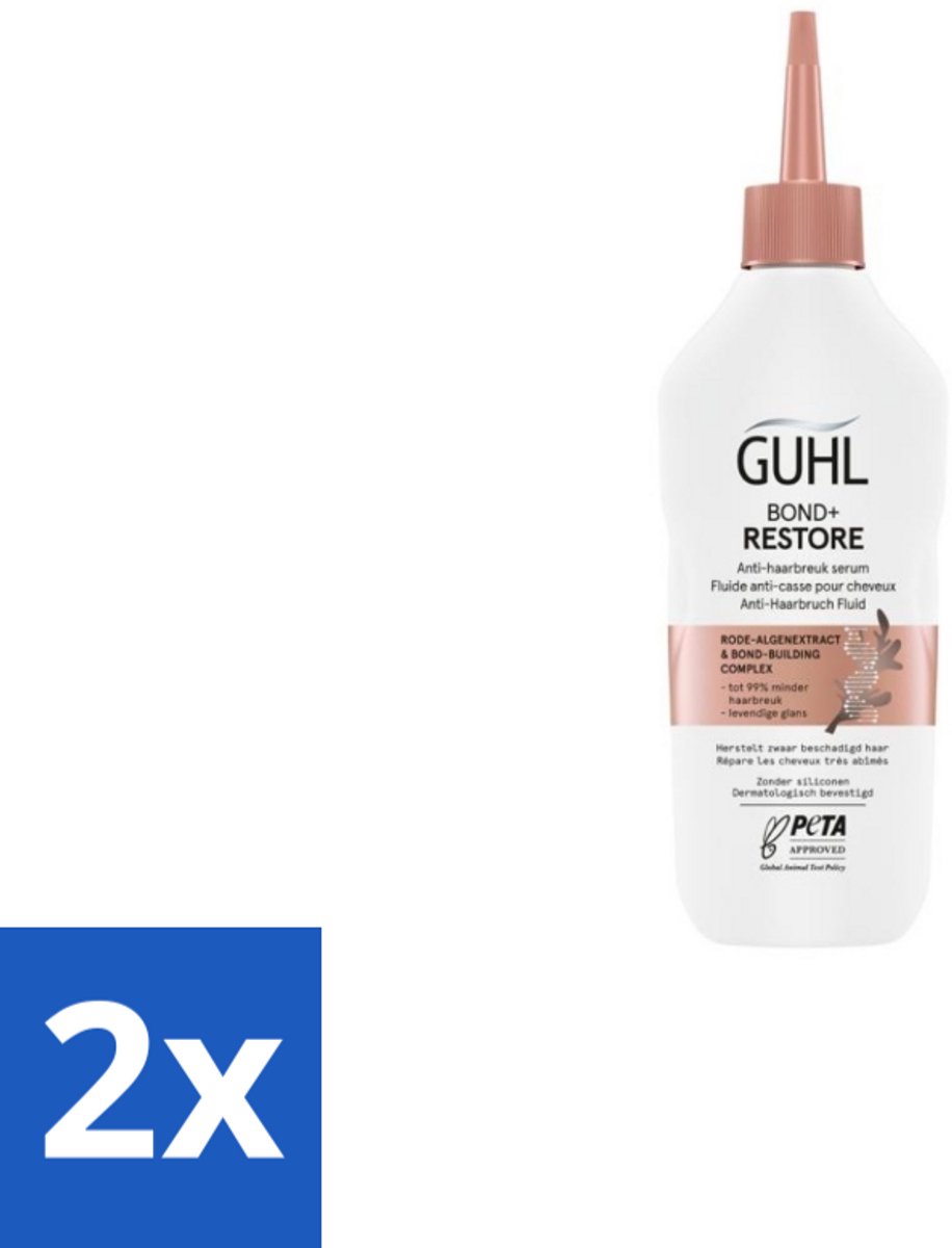 2 x Guhl - Serum - Bond+ Restore Anti-Haarbreuk - 150 ml - Haar Serum - Anti-haarbreuk Serum - Haar Herstel Serum - Haarversterkend Serum - Haarverzorging