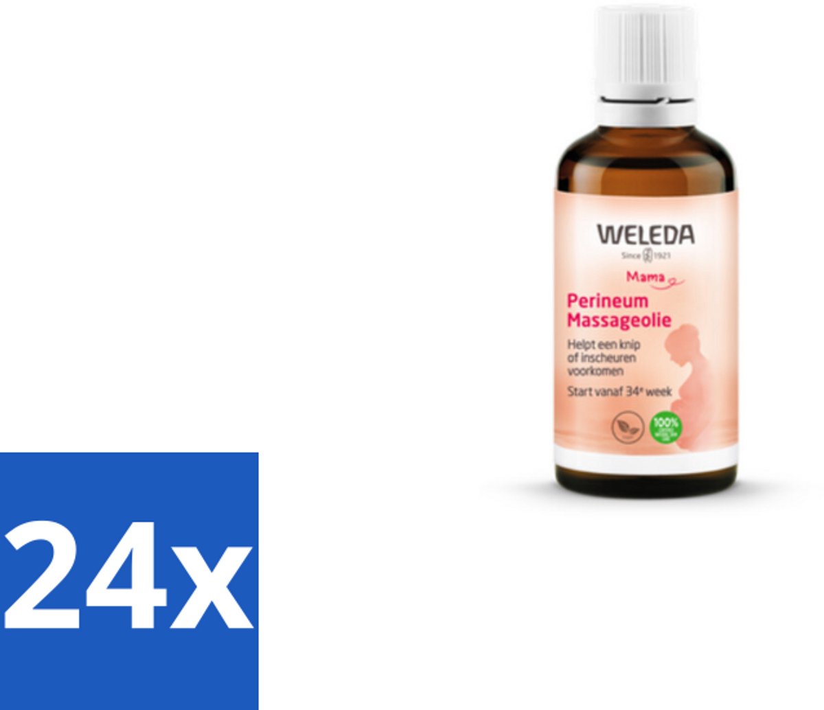 24 x WELEDA - Perineum massageolie - Mama & Baby - 50 ml - Bevallingsolie - Perineum Massage - Zwangerschapsmassage - Natuurlijke Bevalling - Amandelolie