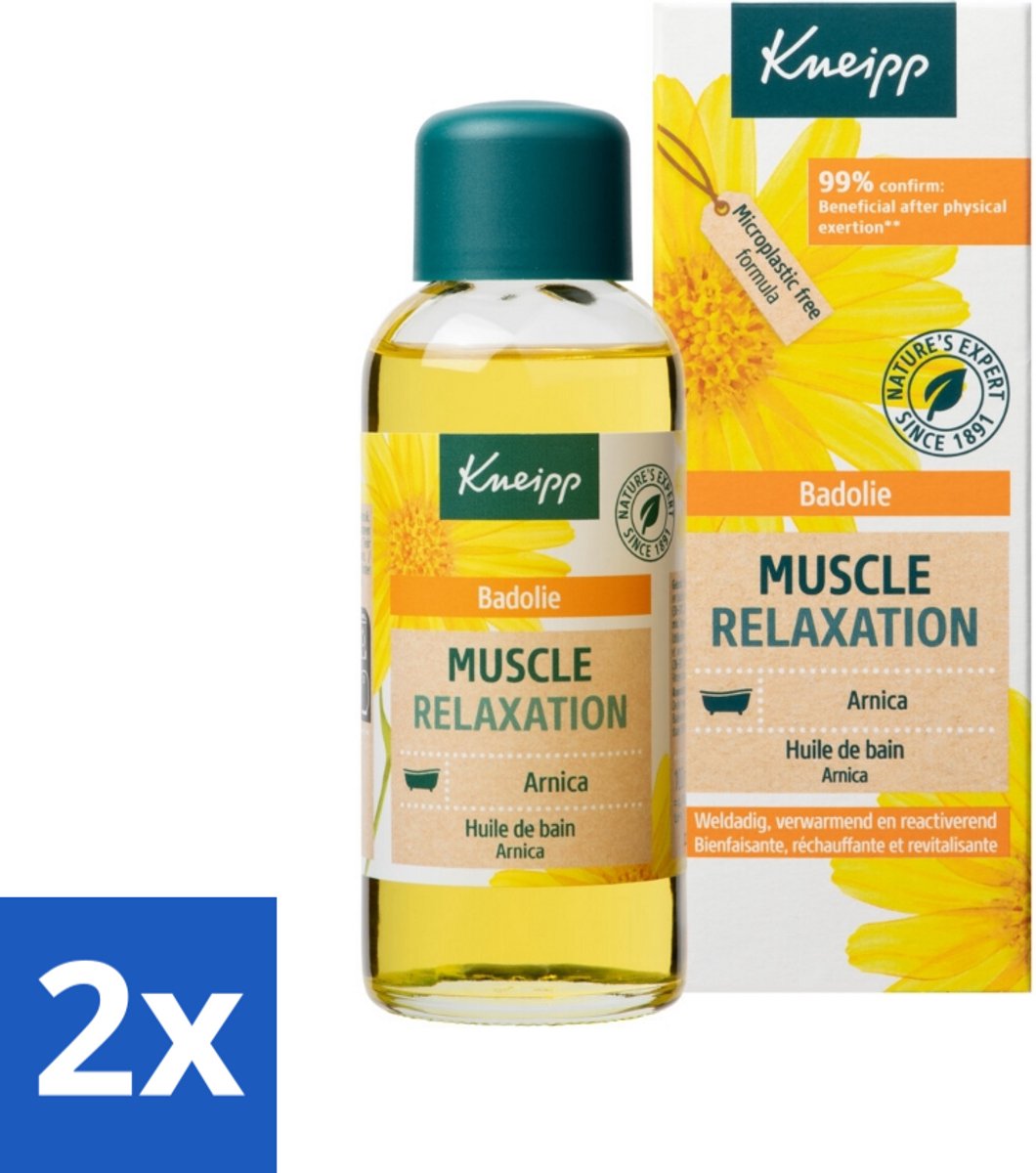 2 x Kneipp - Badolie - Arnica - Voor spieren en gewrichten - 100 ml - Arnica Bad - Spierpijn - Gewrichtspijn - Ontspanning - Verlichting