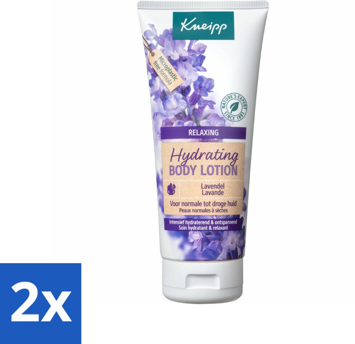 2 x Kneipp - Body lotion - Relaxing - Lavendel - Bloemige geur - 200 ml - Lichaamslotion - Ontspannende Lotion - Lavendel - Hydraterende Lotion - Huidverzorging