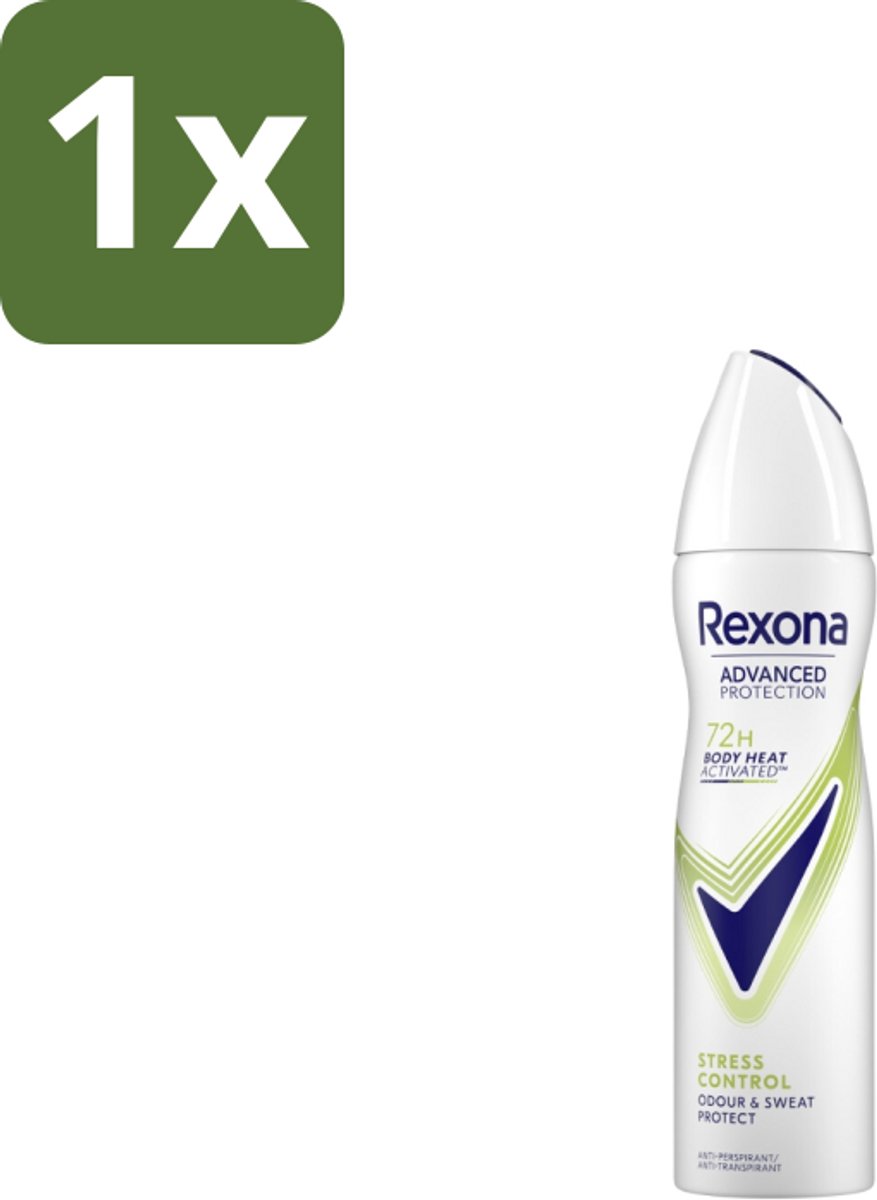 1 x Rexona - Deodorant Spray - Advanced Protection Stress Control - Tegen Stresszweet - 150 ml - Anti-transpirant Spray - Stresszweet - 72 Uur Bescherming - Fris Ruiken - Citrusgeur