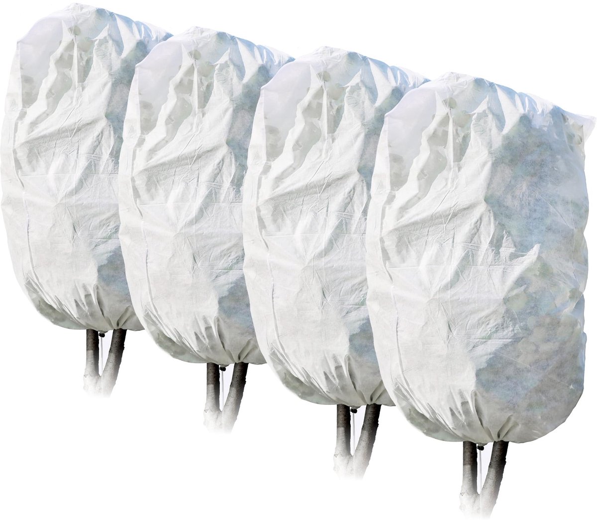 Gewasbeschermingsdoek 4x met trekkoord - koud framevlies - ademend materiaal - beschermt planten tegen kou - ShopVlot