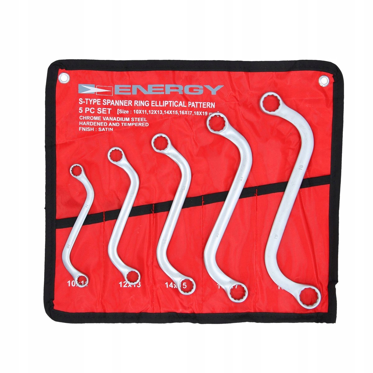 Energy S-Type Steeksleutel Set 5 Delig 10-19mm