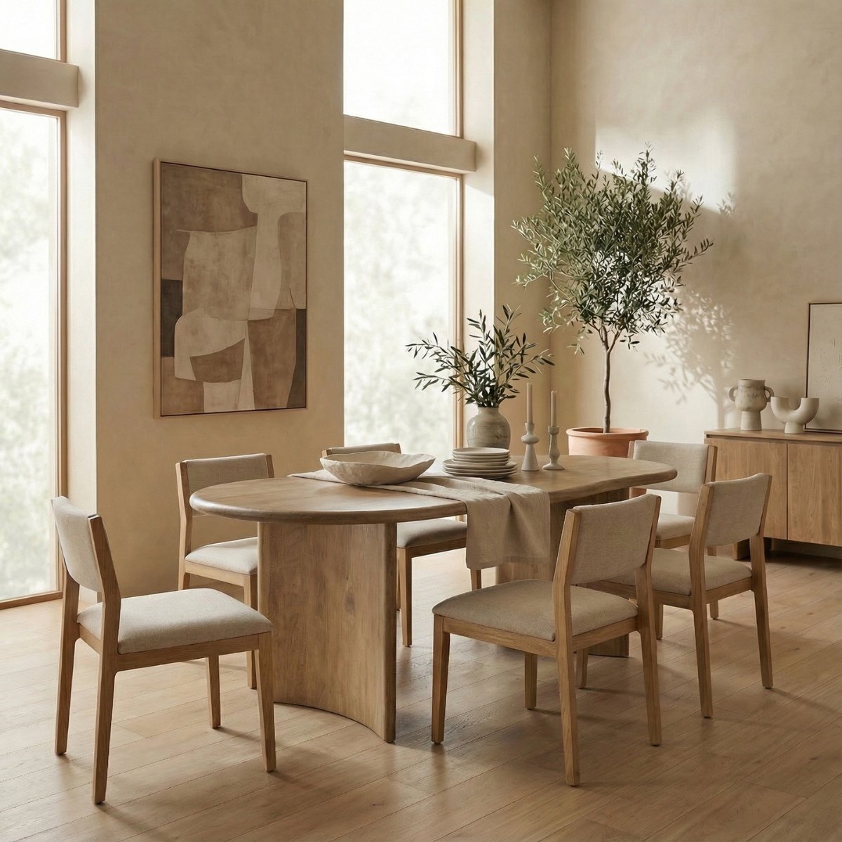 DÉJA Living Eettafel Tornio - Organisch Naturel Hout - 280x110x76cm