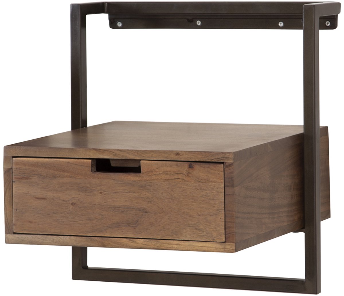 Giga Living Nachtkastje Air Solid - Bruin Hout - 35x44x45cm