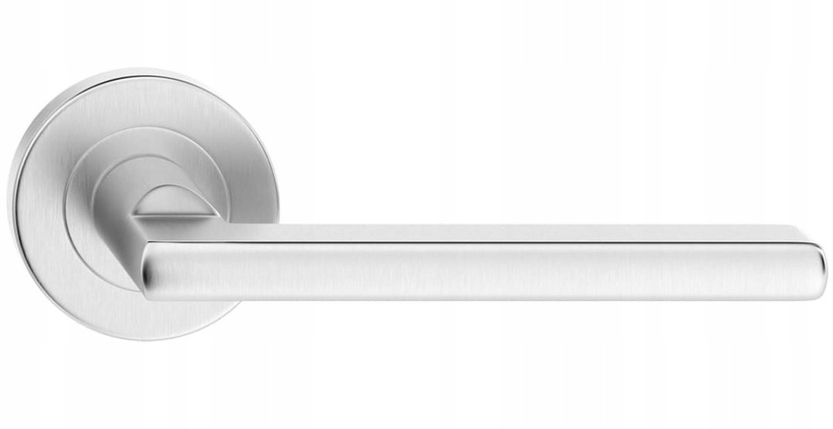 Merkloze Deurklink Inox met Rozet - Universeel Links/Rechts