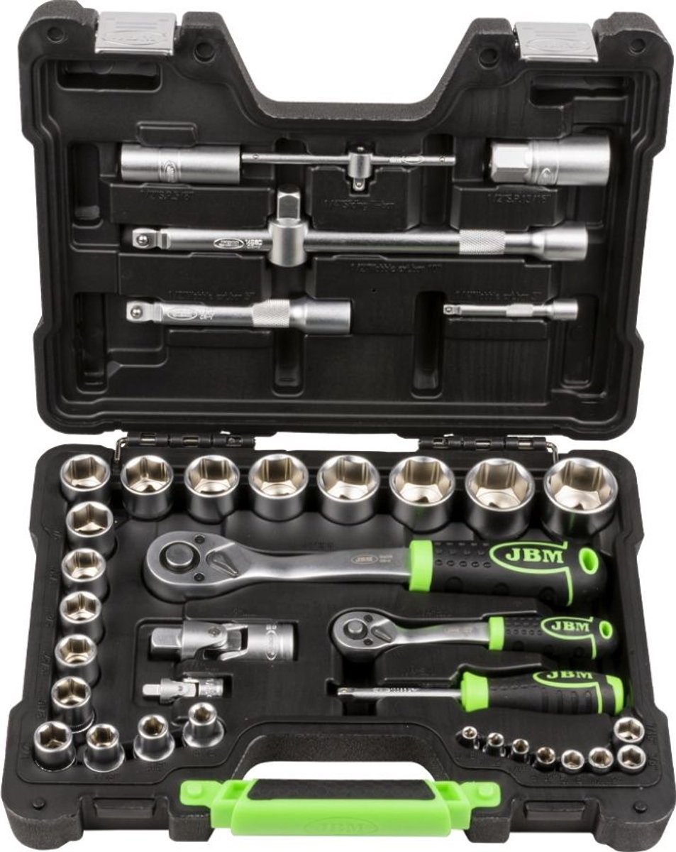 37-delige Doppenset 1/4" + 1/2" - Chroom-Molybdeen Staal