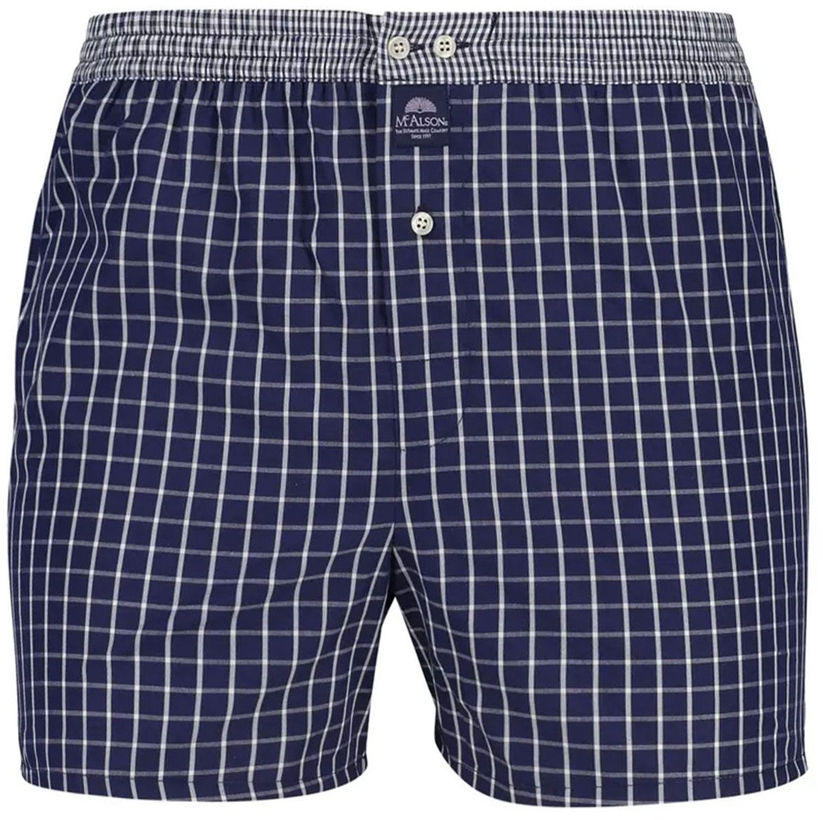 McAlson Wijde boxershort - Blue - maat XL (XL) - Heren Volwassenen - 100% katoen- M0220-XL