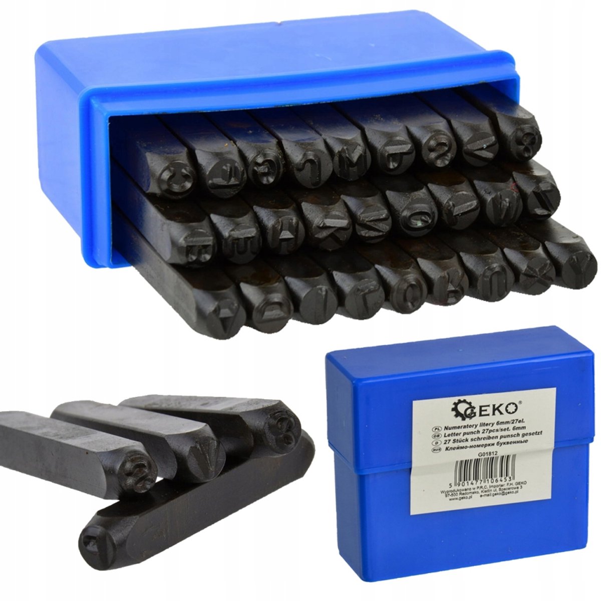 Letterstempels 6mm - 27-delige set