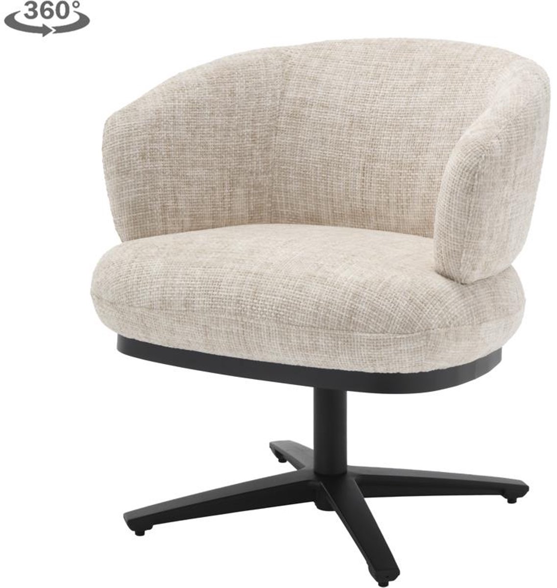 Tower Living Eetkamerstoel Perca Lounge - Off White Stof - 65x72x79cm