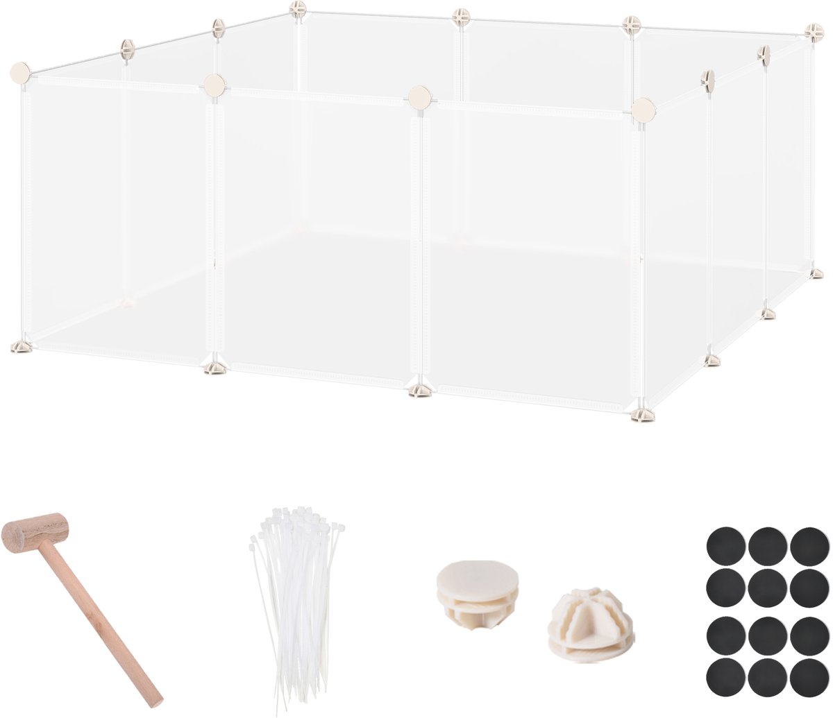 PawHut Speelbox voor Huisdieren - Kunsthars - 105x105x45cm - Wit