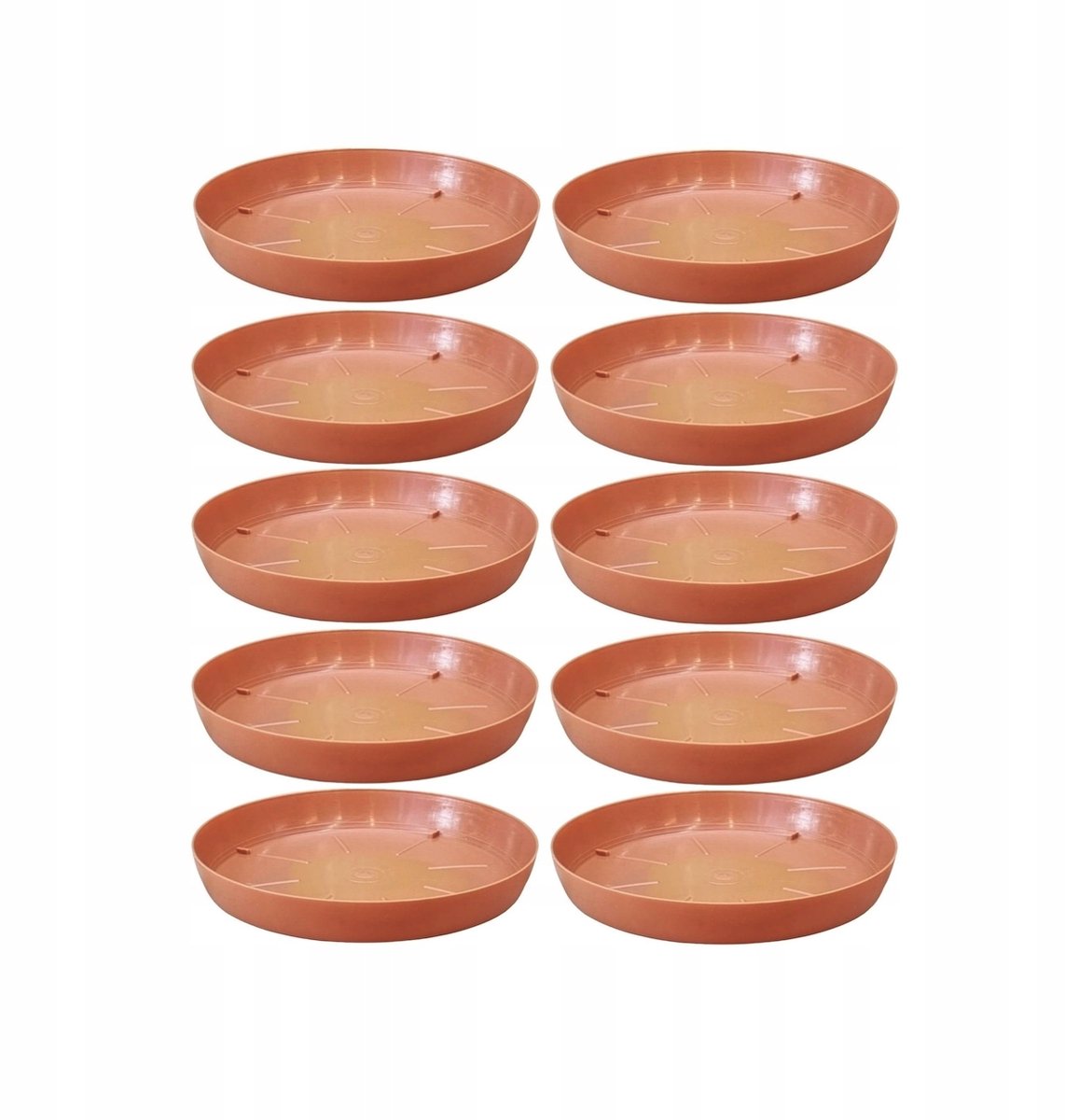 Terra Pot Schotels 8cm Rond - 10 Stuks - Terracotta Kleur