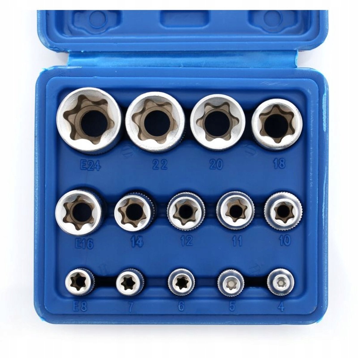 14-delige Torx E-profiel dopsleutelset, maten E4-E24