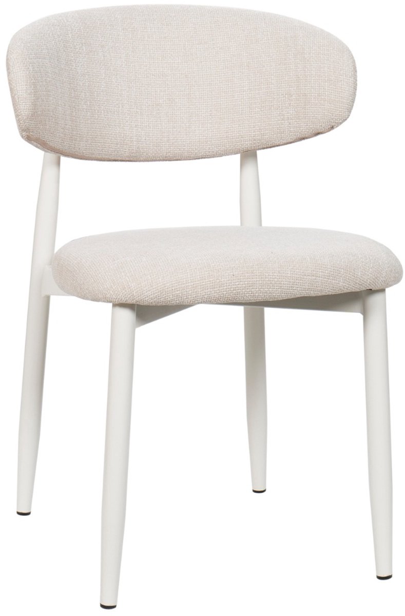 Giga Meubel Eetkamerstoel Alexia - Beige/Wit - Set van 2
