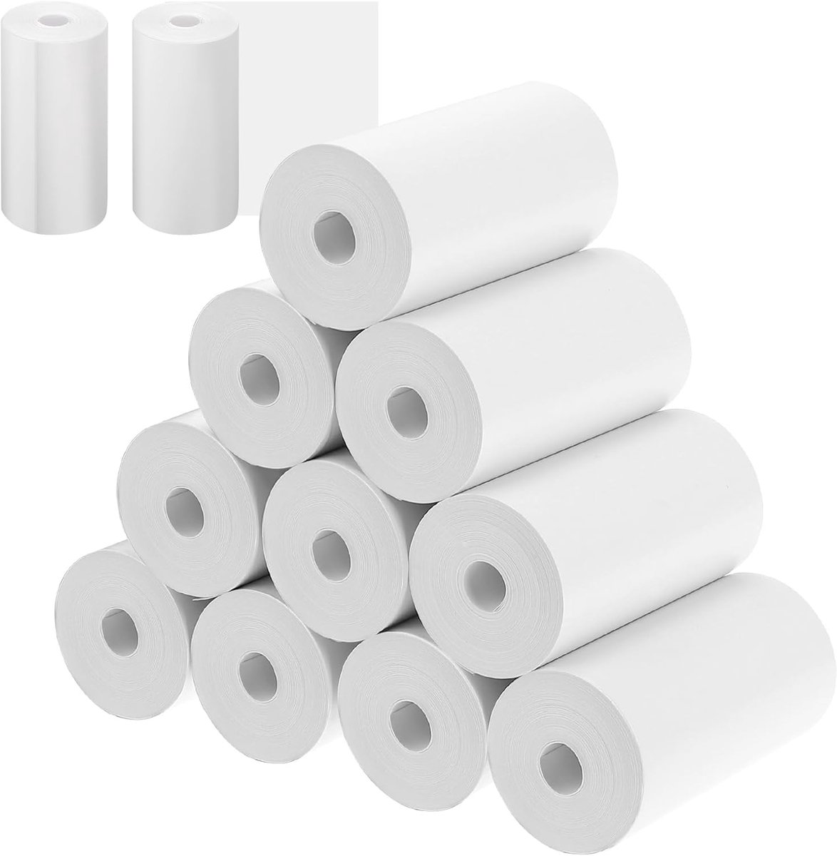 Thermisch papier 57mm x 29mm - 12 rollen - houtpulp - geschikt voor kindercamera's - ShopVlot