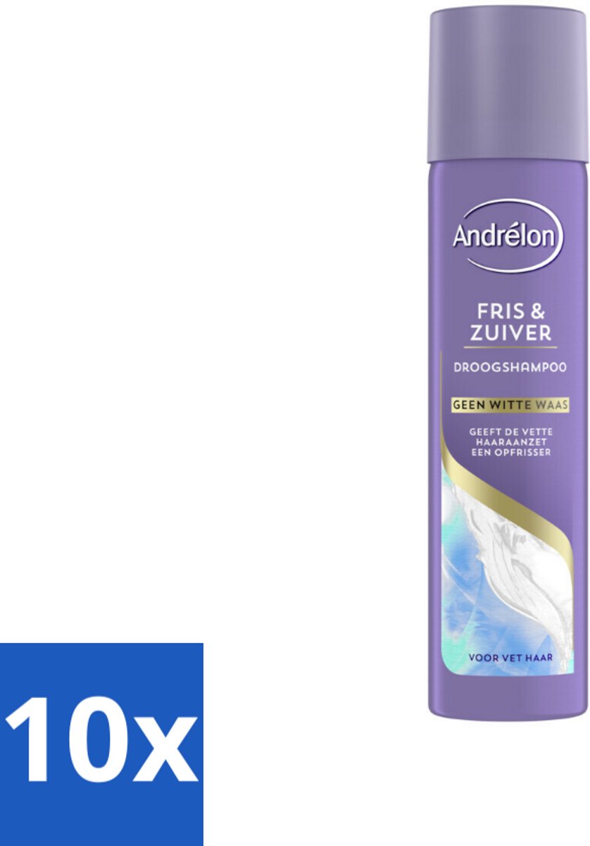 10 x Andrélon Special - Fris & Zuiver - Droogshampoo - 245 ml - Droogshampoo - Fris Haar - Vet Haar - Haarkleur - Haartype