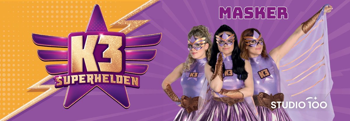 K3 - Verkleedmasker - Superhelden - Eva foam masker - Met elastische band — cadeau in Spellen & Speelgoed - foto 3