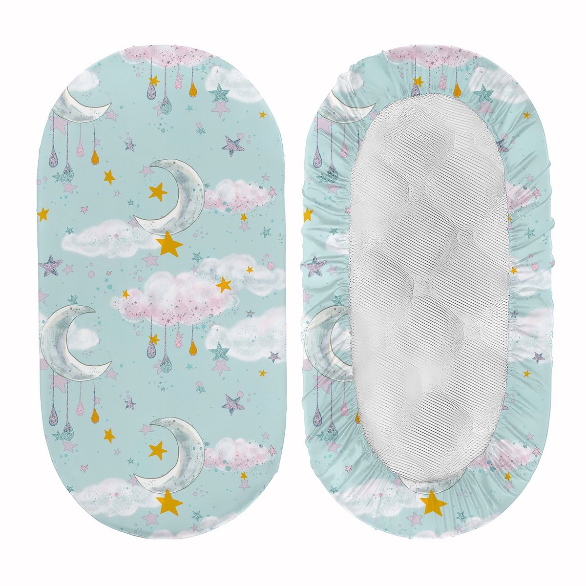 Merkloos Kinderwagenhoes Laken met Elastiek 38x80 cm 100% Katoen