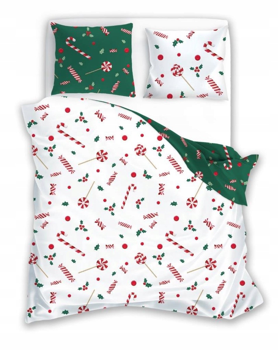 Kerst katoen beddengoed set 160x200 cm met 2 kussenslopen 70x80 cm