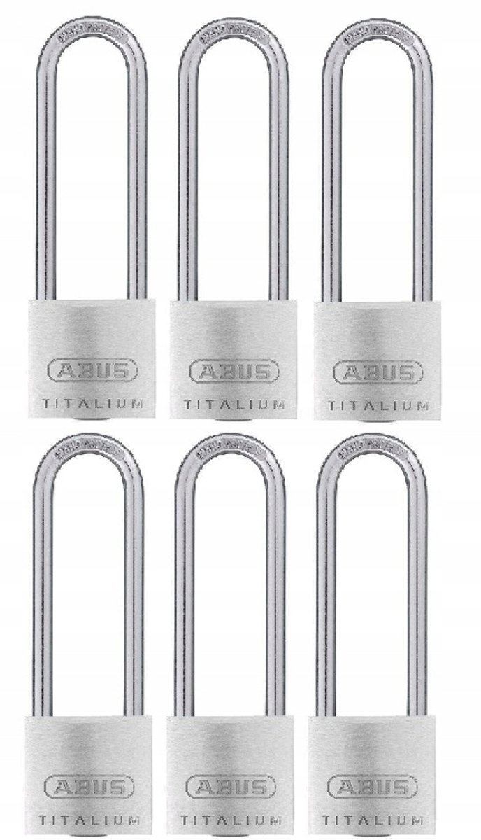 ABUS Titalium 64TI/40HB40 Kettingslotten Set - 6 stuks, gelijksluitend