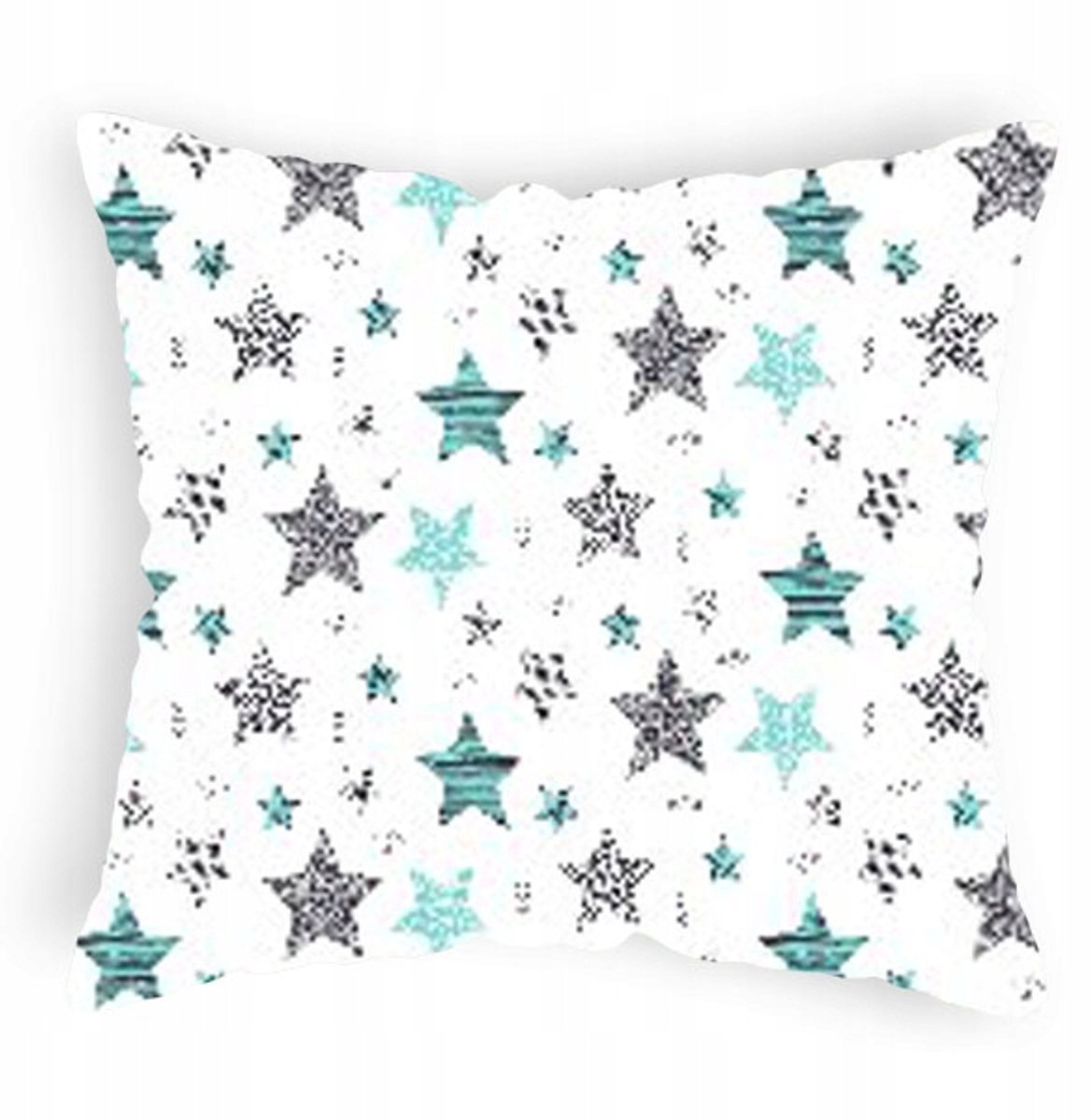 Turquoise Sterren Kussensloop Katoen 70x80 cm