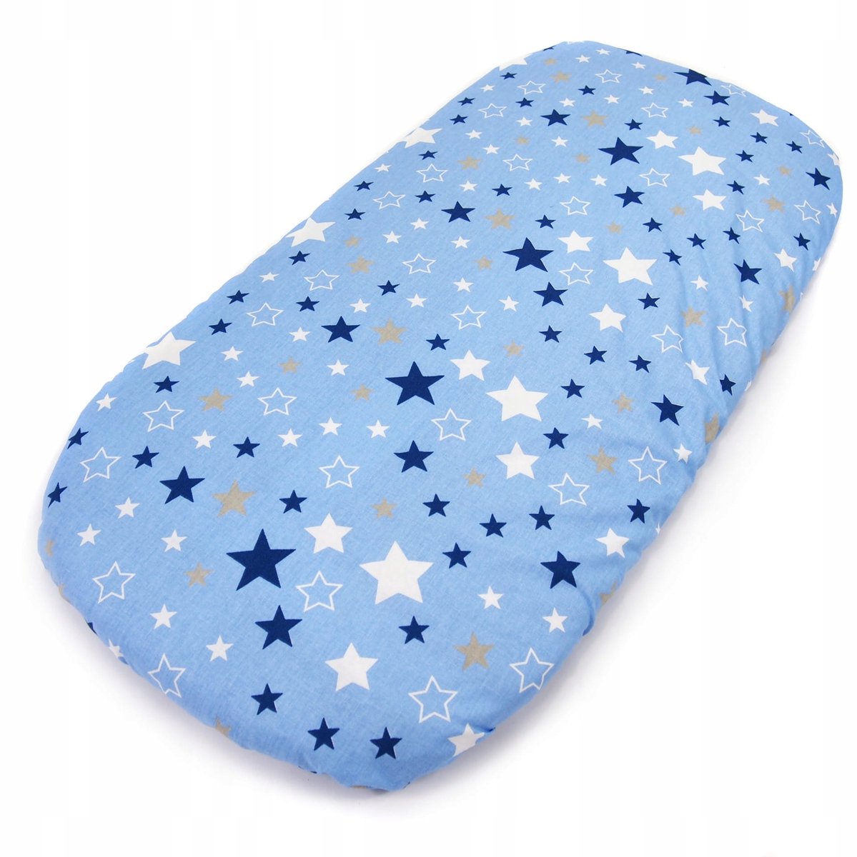 Kerstin Hoeslaken Kinderwagen/Wieg - 80x38cm - Katoen - Blauwe Sterren