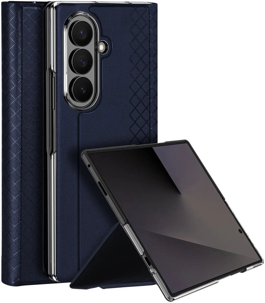 Dux Ducis Bril Hoesje Geschikt voor Samsung Galaxy Z Fold 8 Ultra - Back Cover Blauw