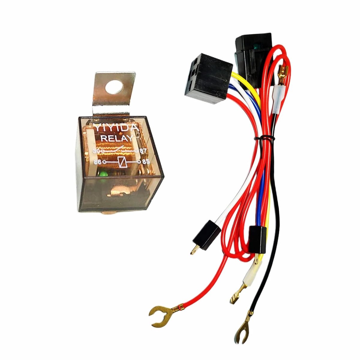 Wiring harness Horn harness relay kit Horn cable 12V car air pump harness Engine harness Harness with fuse Suitable - ShopVlot