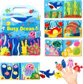 Busy Board Boek - Montessori Speelgoed 1-3 jaar - Activiteitenboek - Sensorisch Speelgoed 2 jaar Jongens en Meisjes - Peuterspeelgoed voor Onderweg