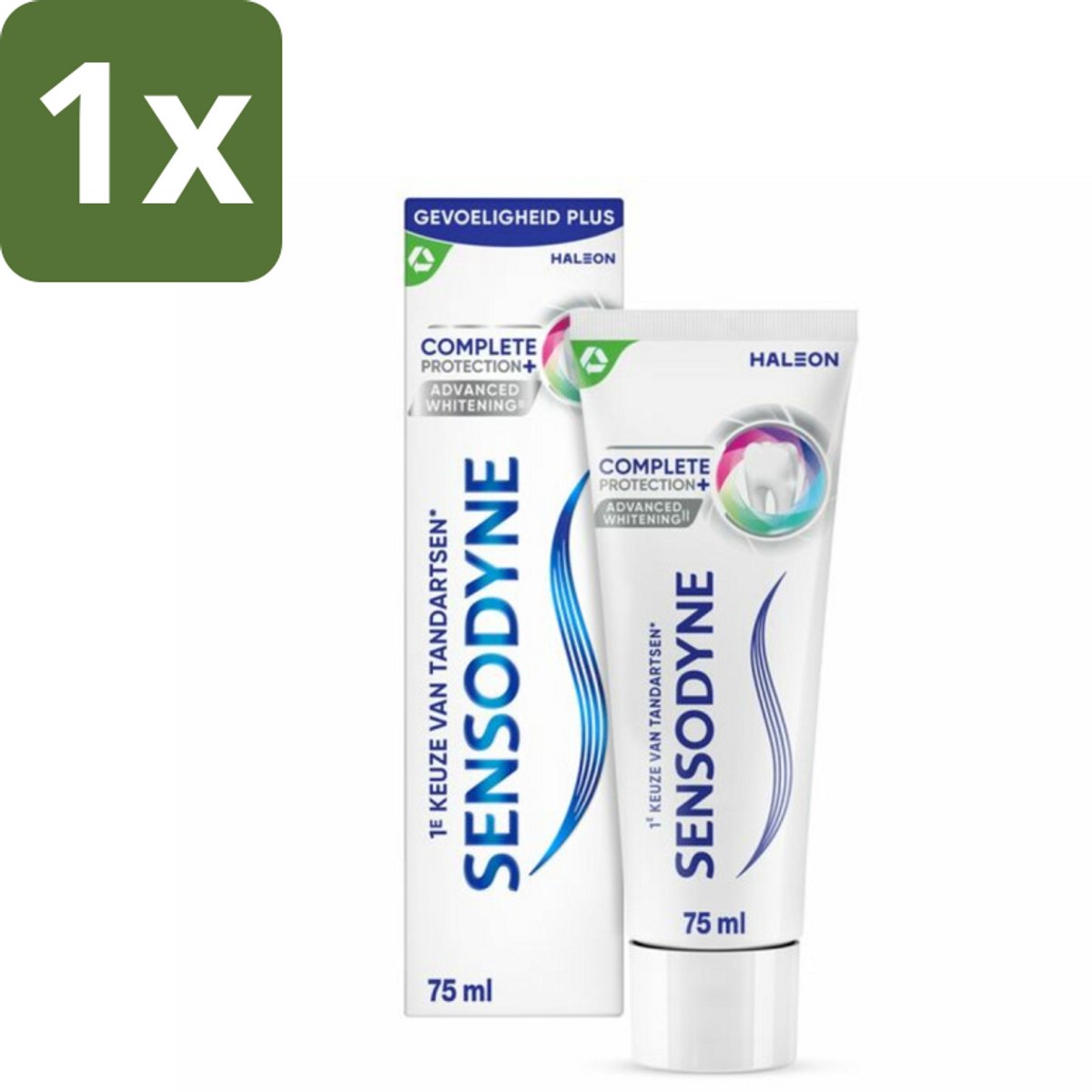 Sensodyne - Tandpasta - Complete Protection + Advanced Whitening - Witte Tanden - 75 ml - 1 stuk