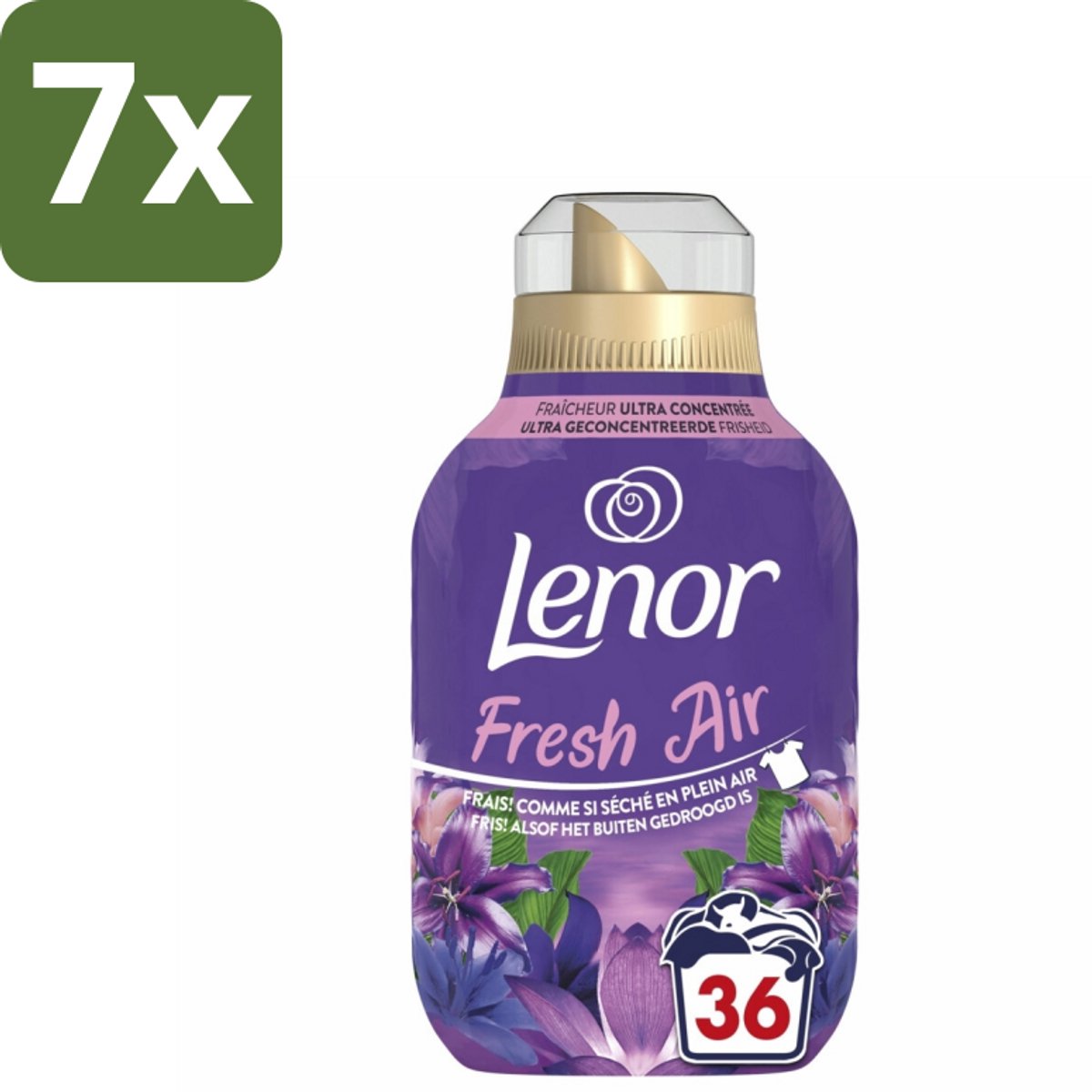 Lenor - Wasverzachter - Fresh Air Maneschijn - Ultra Geconcentreerd - 36 Wasbeurten - Bulkverpakking - 7 stuks